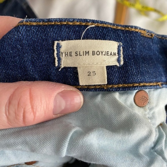 Madewell Dark Wash The Slim Boyfriend Jean Relaxed Straight Leg Size 25 - Picture 3 of 9